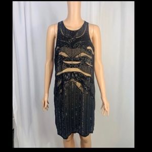 Bebe Beaded Mini Dress